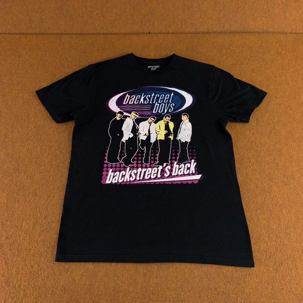 Backstreet Boys Mens Size Medium Black Backstreet's Back Graphic T-Shirt